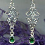 Artisan Long Trinity Knot Earrings
