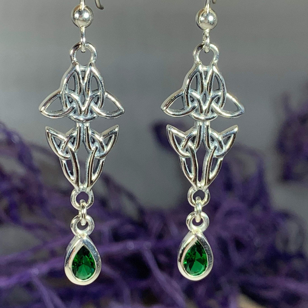 Artisan Long Trinity Knot Earrings