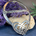 Celtic Double Heart Scarf Ring