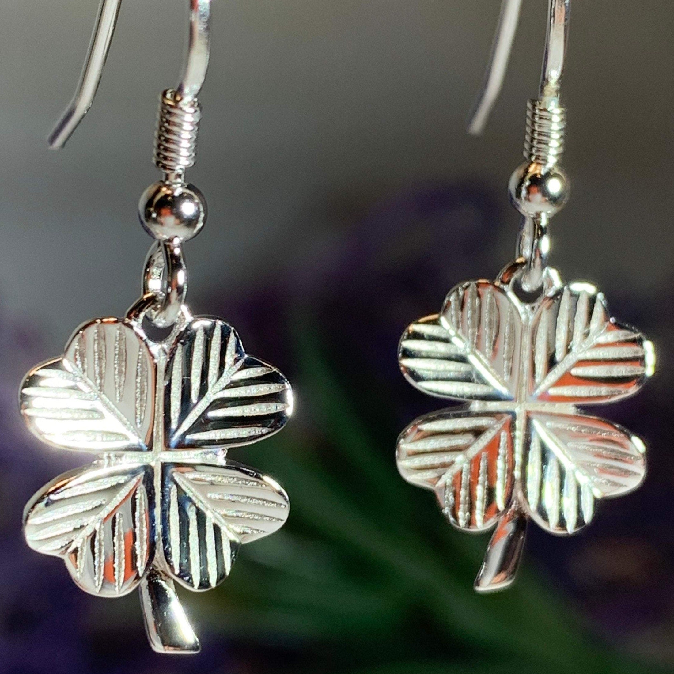 Wee Shamrock Silver Earrings