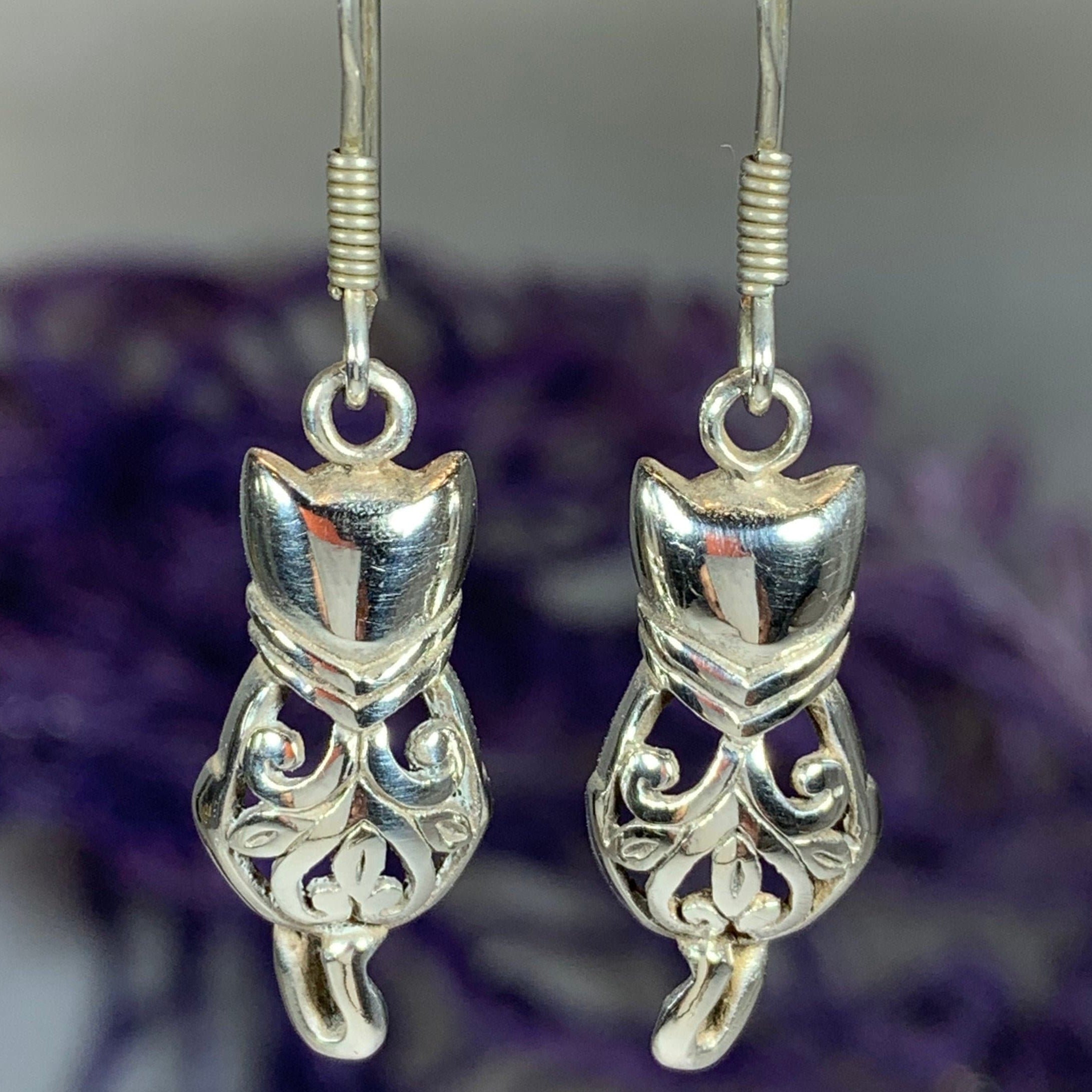 Celtic Cat Earrings