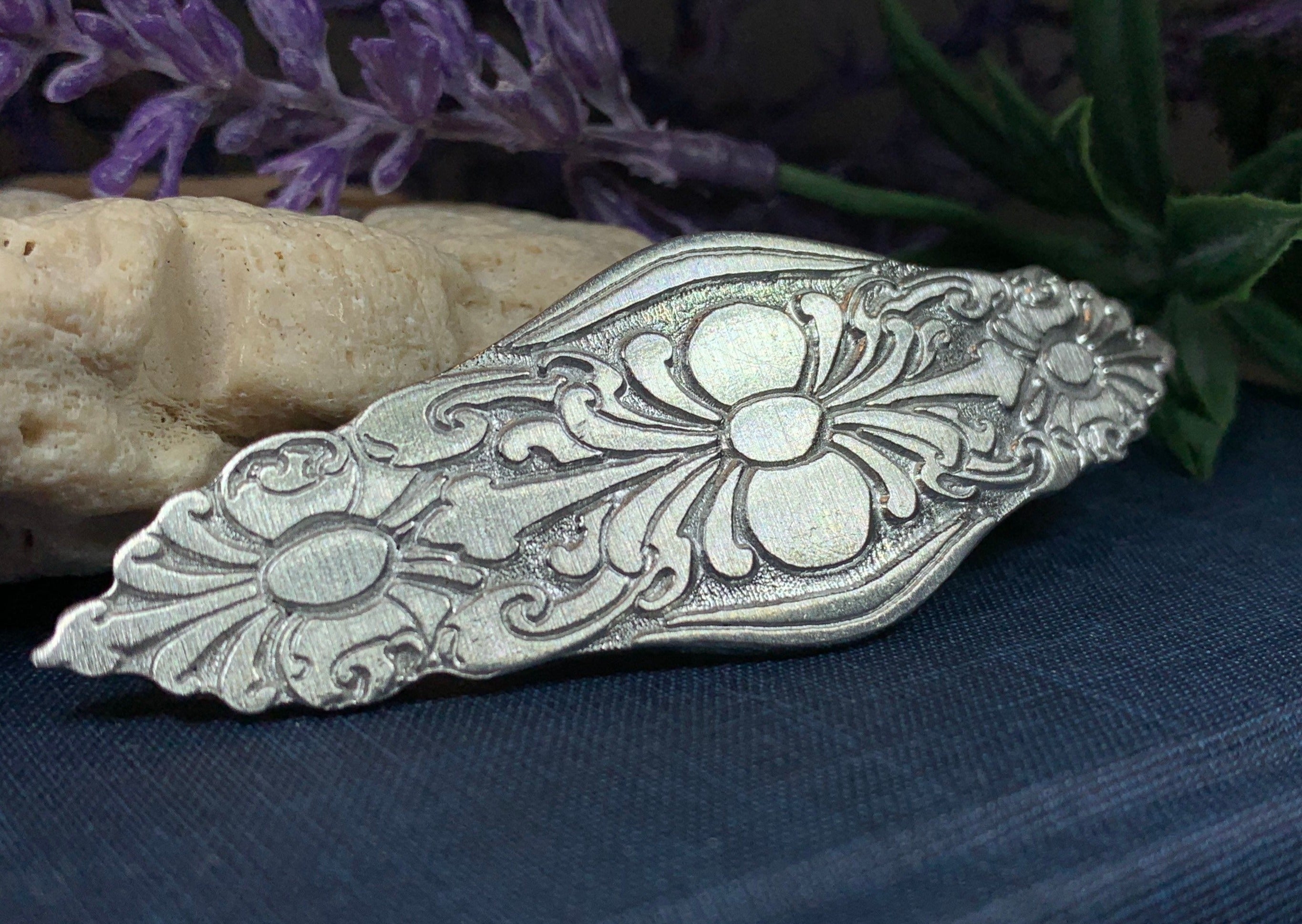 Celtic Flowers Hair Clip