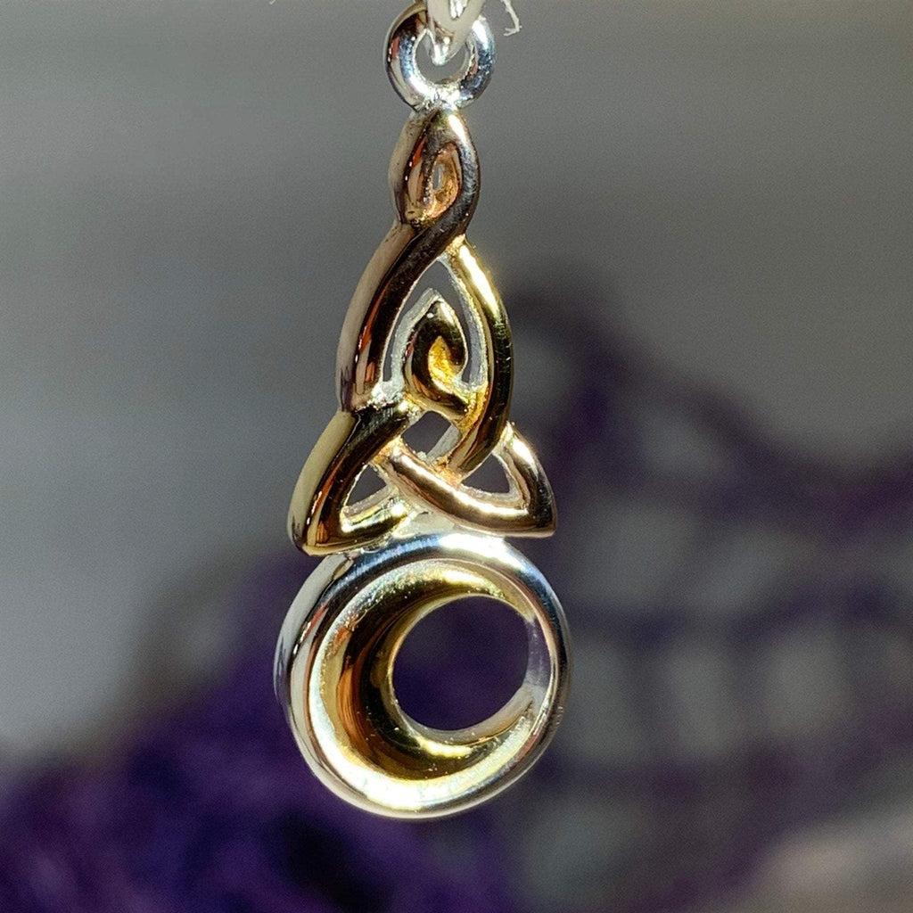 Trinity Crescent Moon Necklace