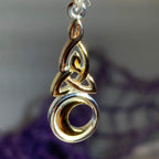 Trinity Crescent Moon Necklace