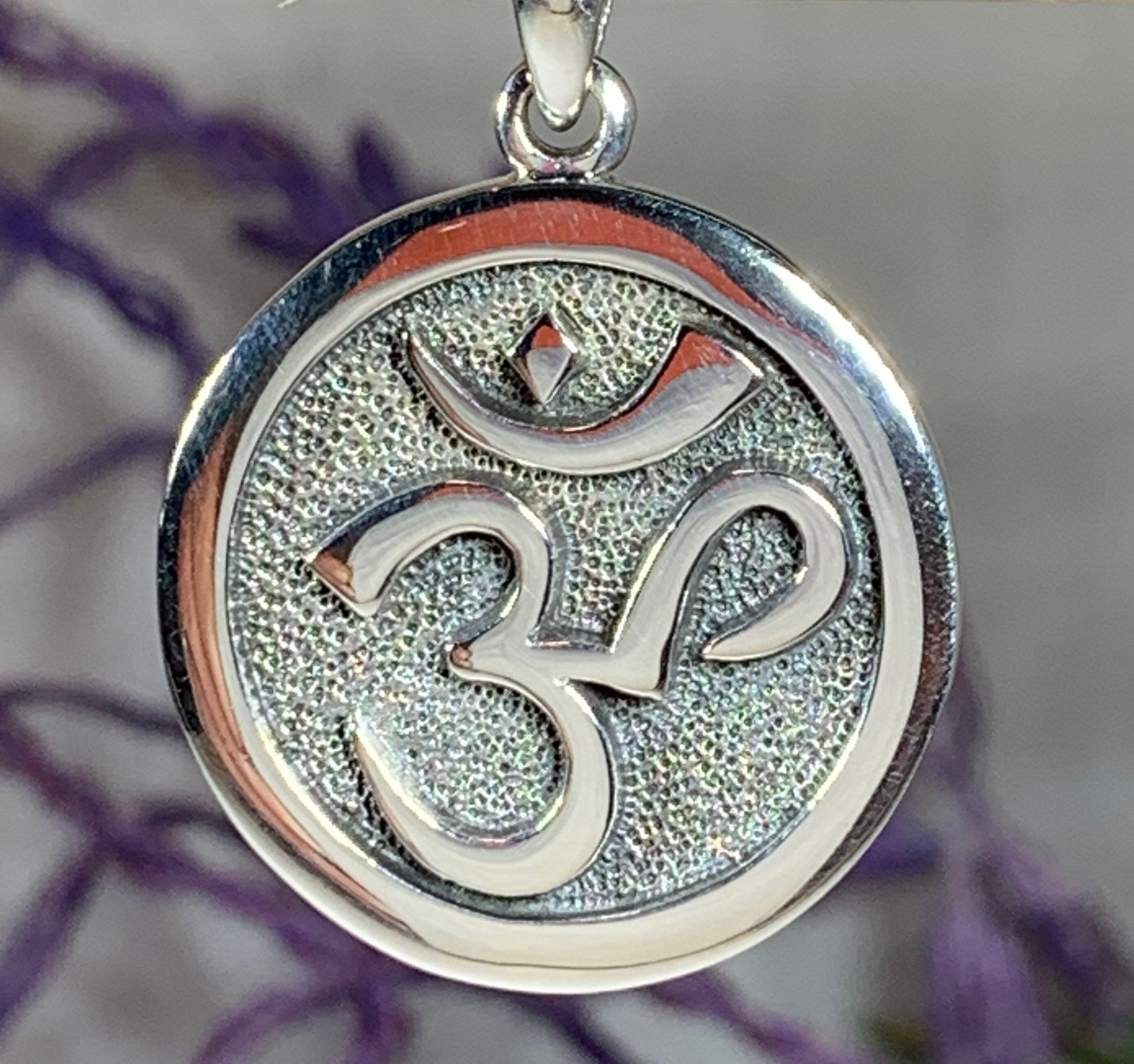 Silver Om Necklace