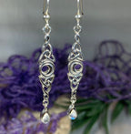 Galette Celtic Moon Earrings
