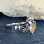 Champagne Diamond Claddagh Ring