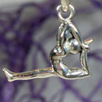 Yoga Pose Silver Necklace