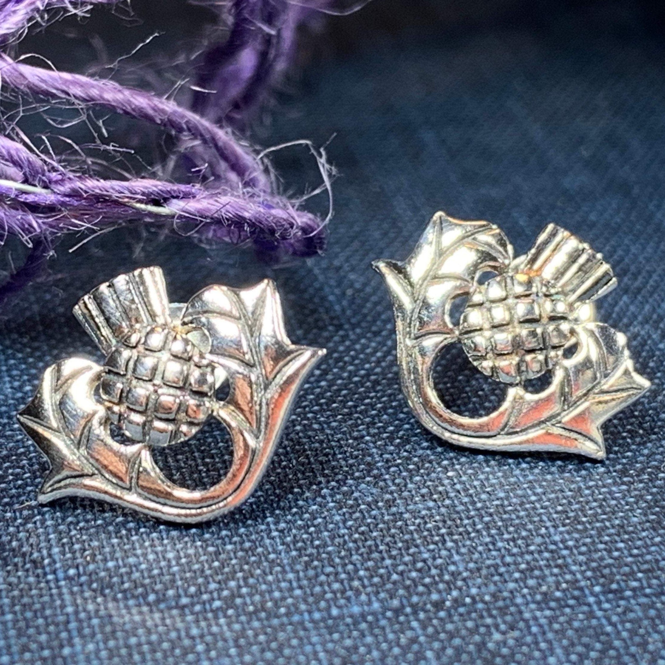 Invergarry Thistle Flower Earrings