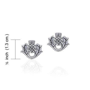 Invergarry Thistle Flower Earrings