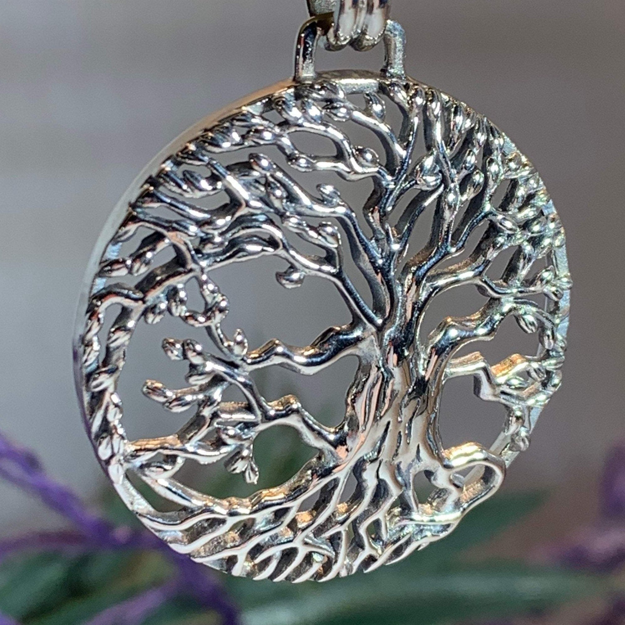 Solstice Tree of Life Silver Necklace