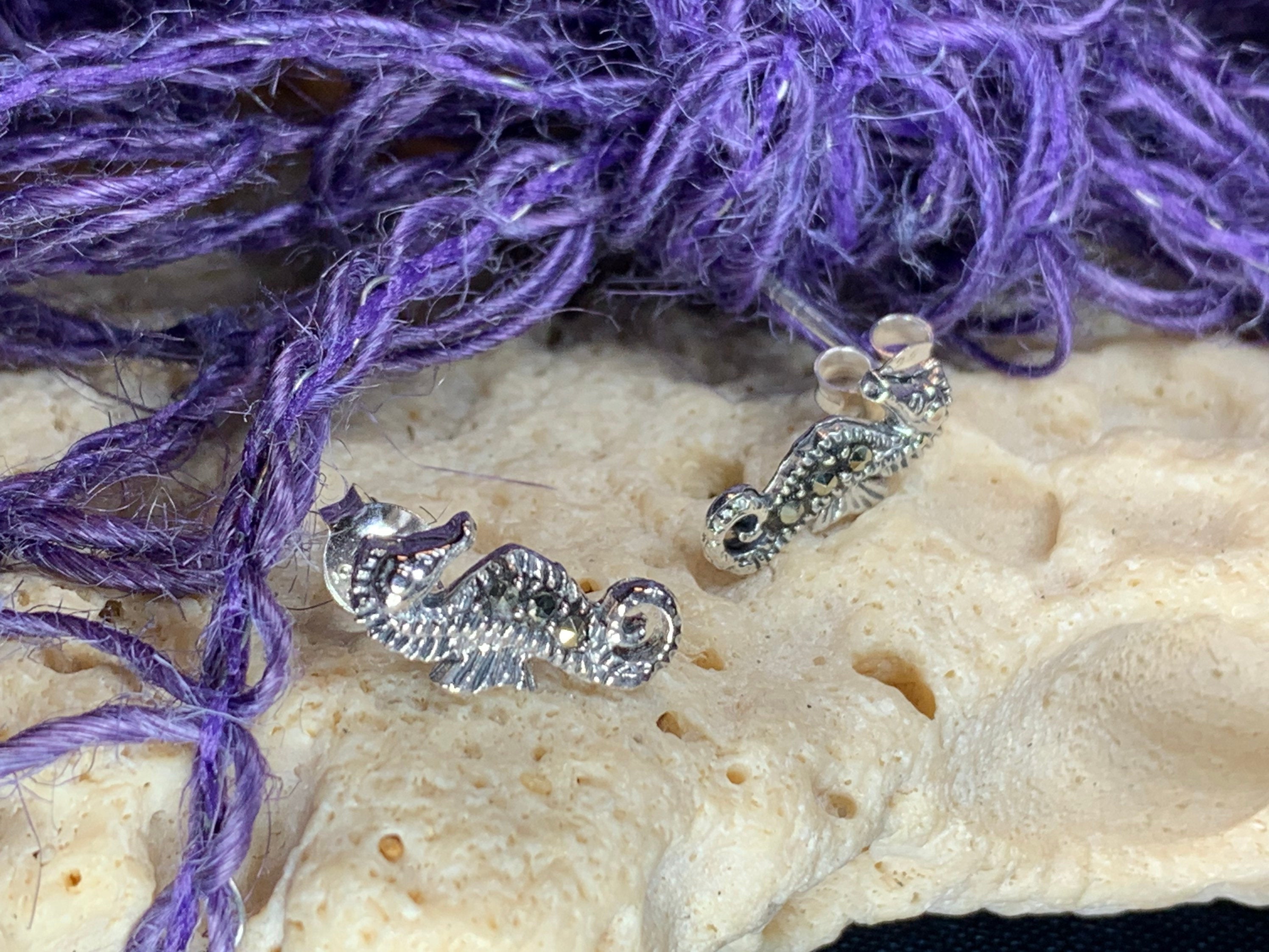 Seahorse Marcasite Earrings