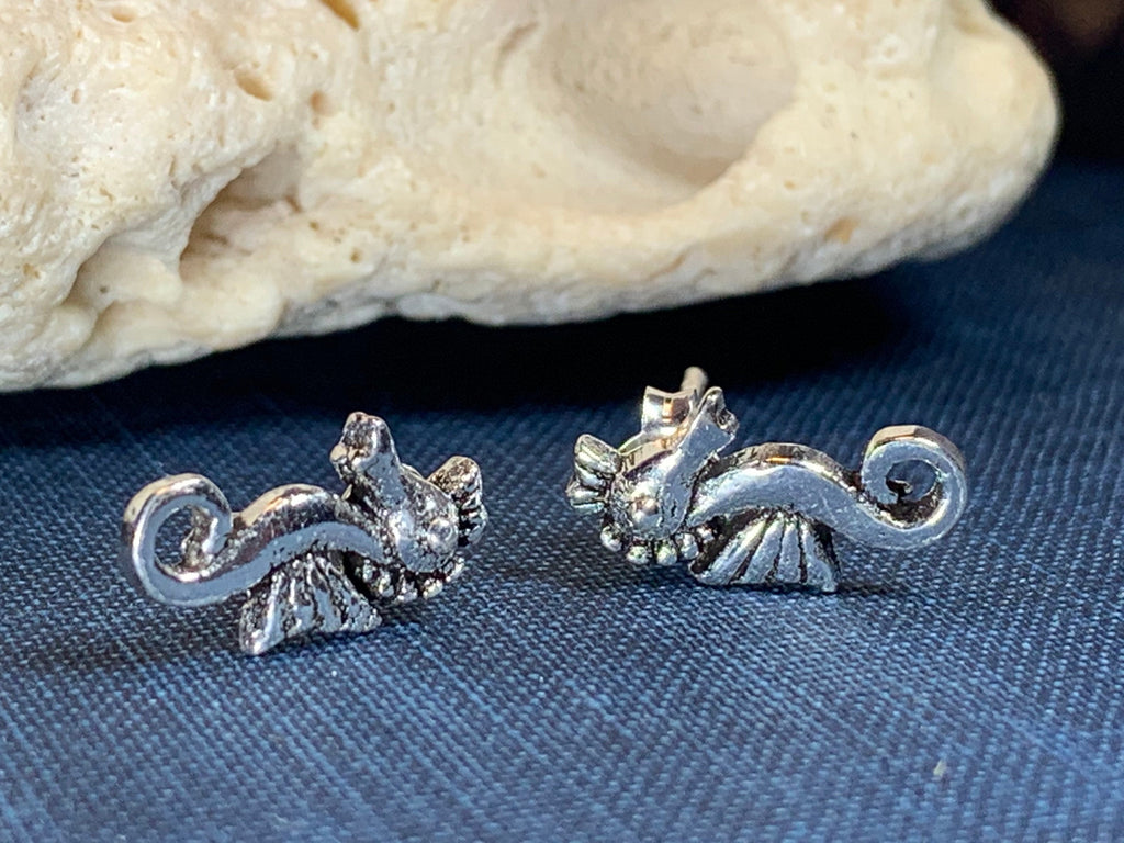 Happy Seahorse Post Earrings