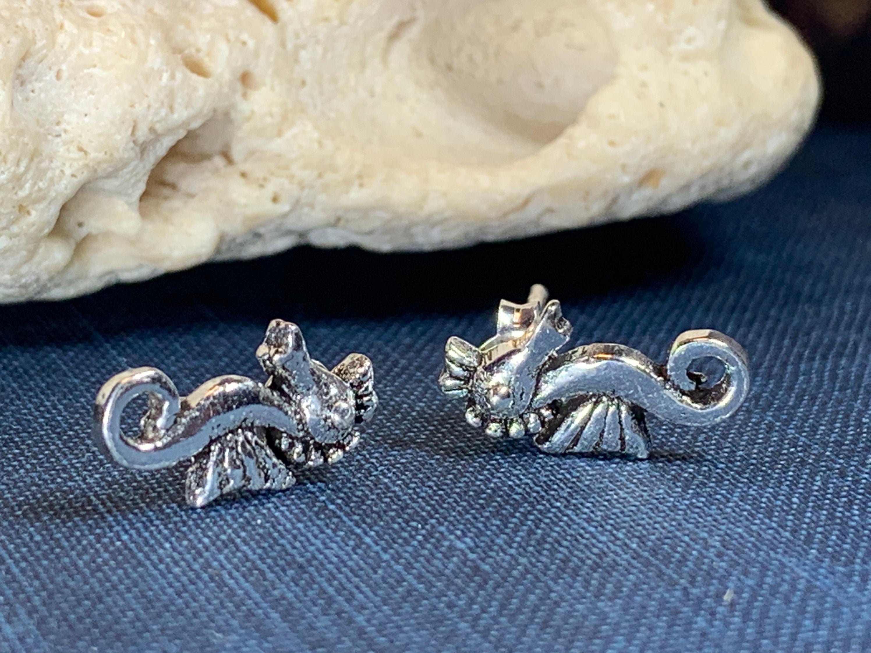 Happy Seahorse Post Earrings