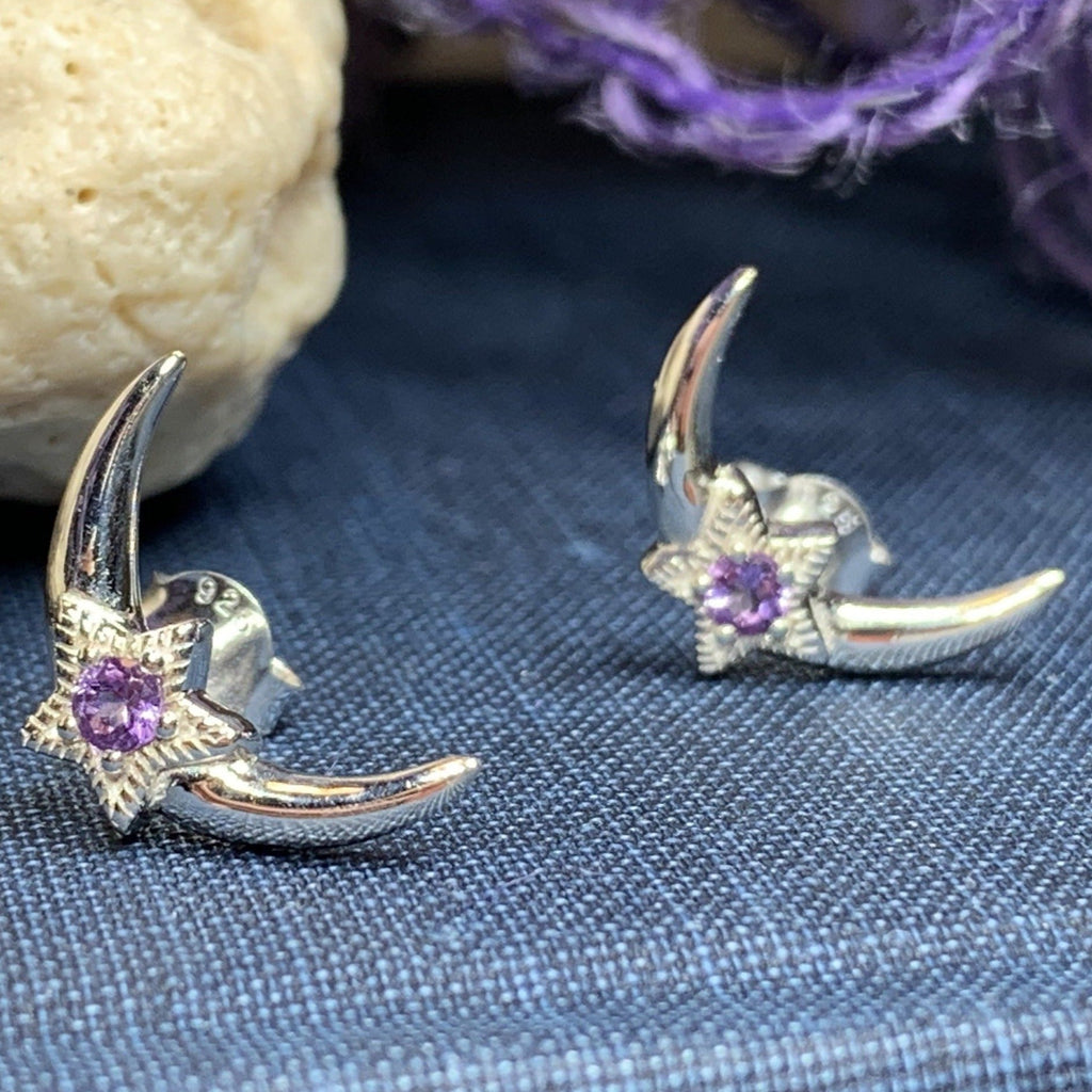 Moon & Stars Post Earrings