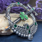 Irish Shamrock Shield Kilt Pin