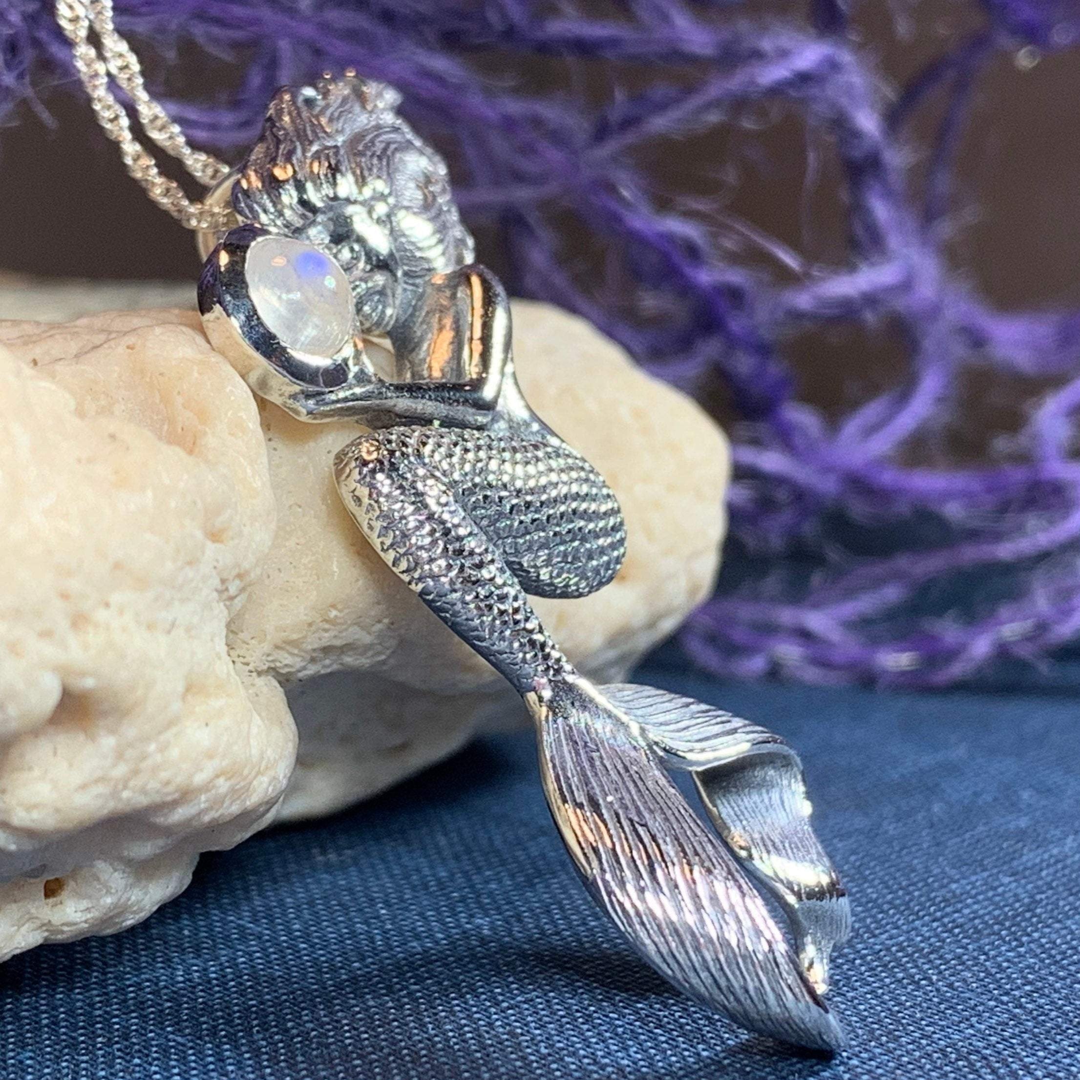 Moonstone Mermaid Necklace