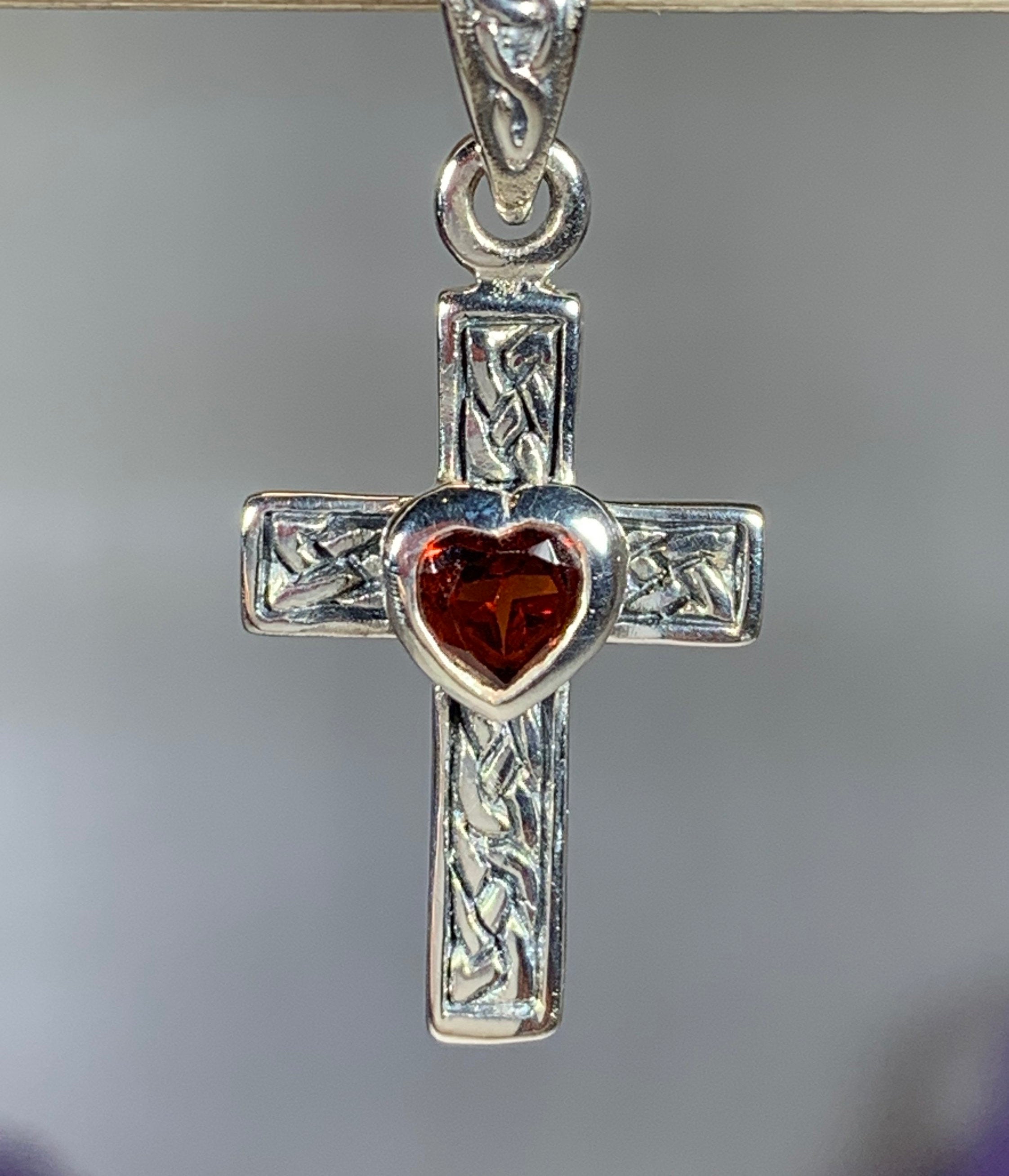 Heart Celtic Cross Necklace