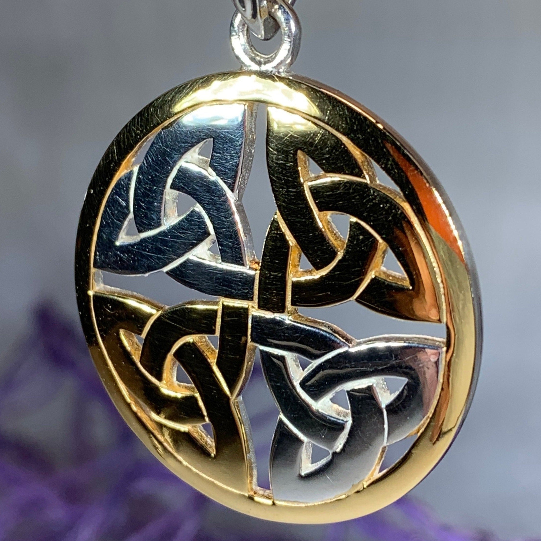 Four Triquetra Knot Necklace