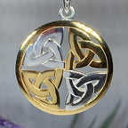 Four Triquetra Knot Necklace