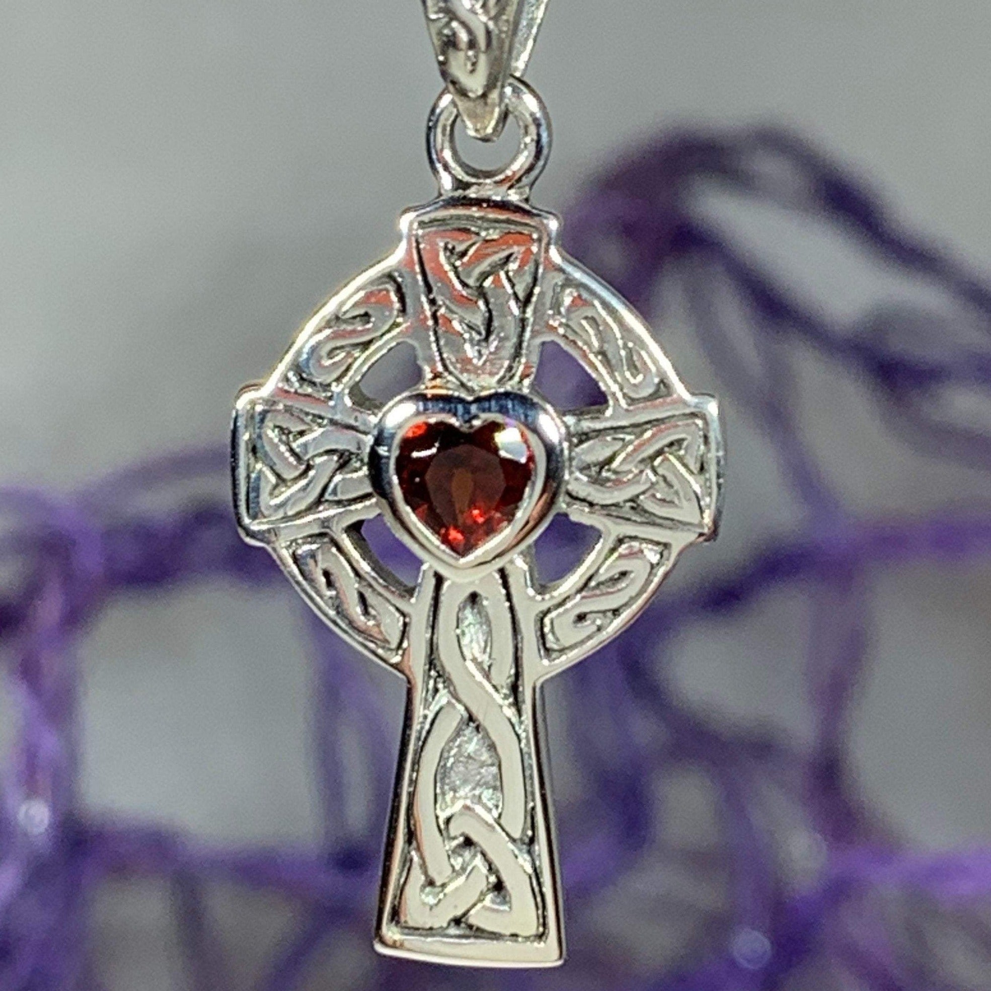 Celtic Cross Heart Necklace