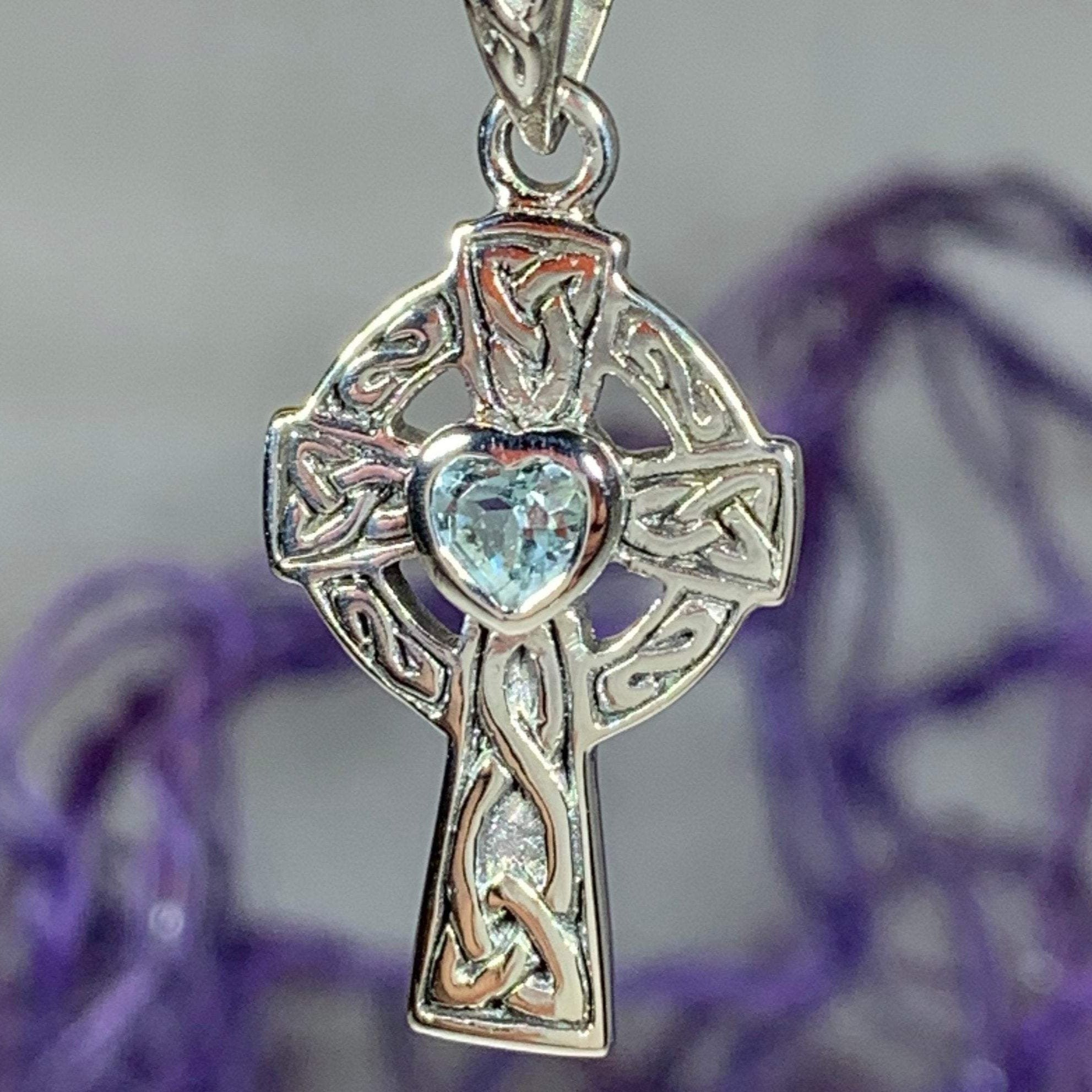 Celtic Cross Heart Necklace