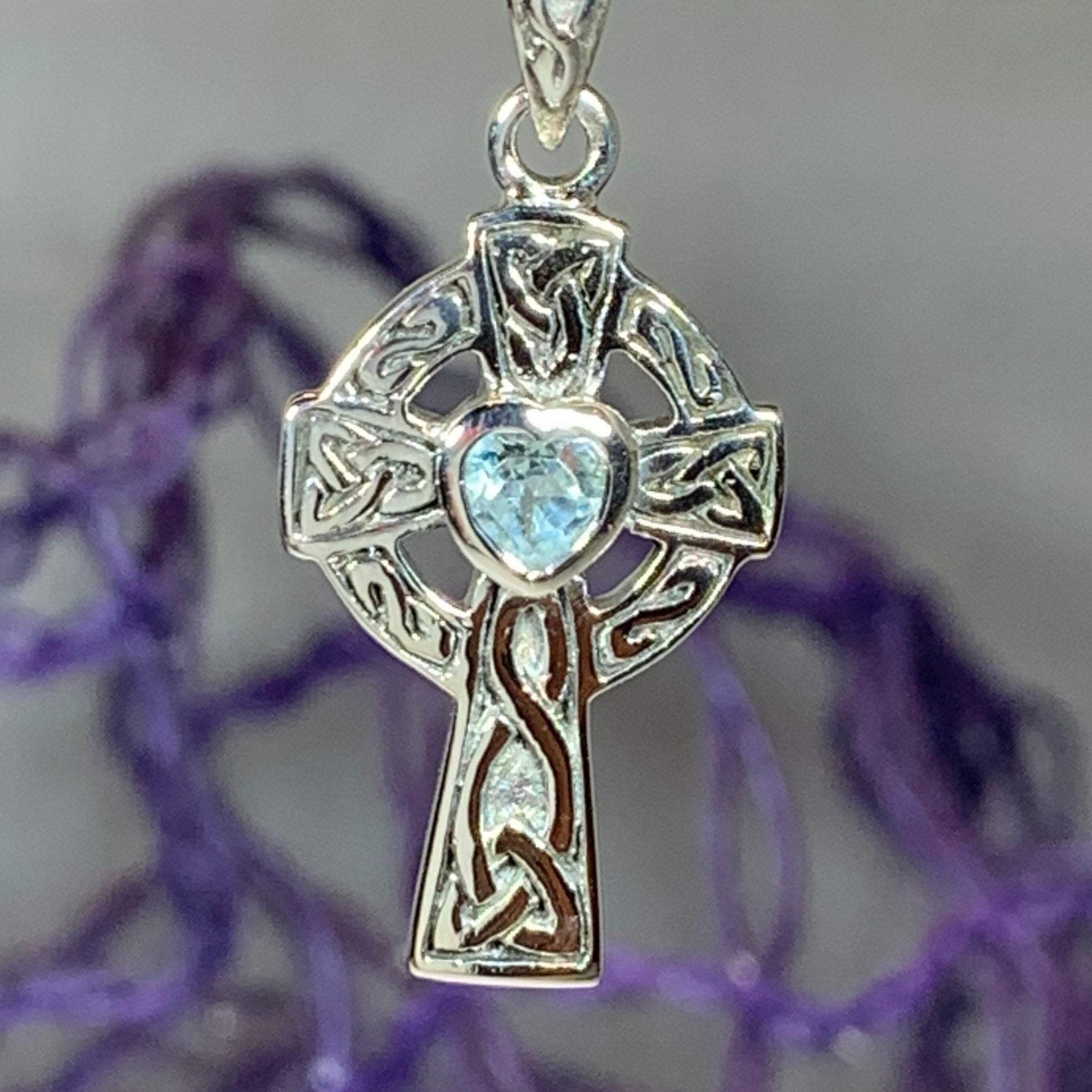 Celtic Cross Heart Necklace