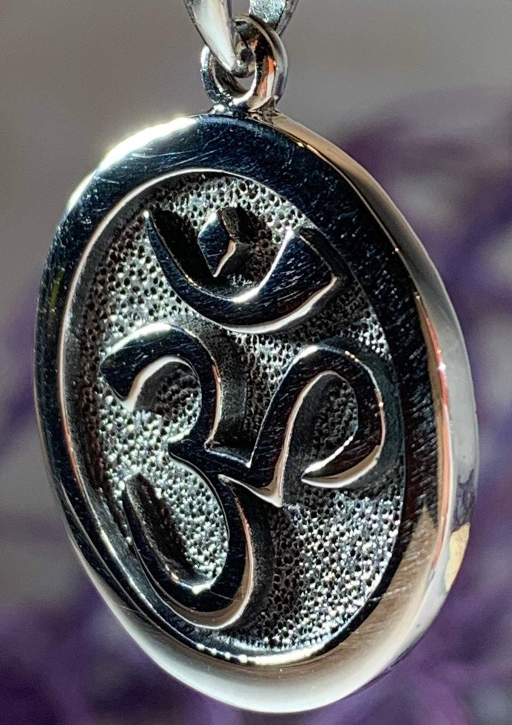 Silver Om Necklace