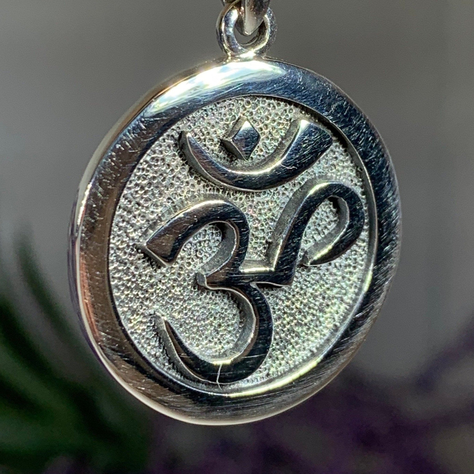 Silver Om Necklace