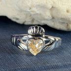 Champagne Diamond Claddagh Ring
