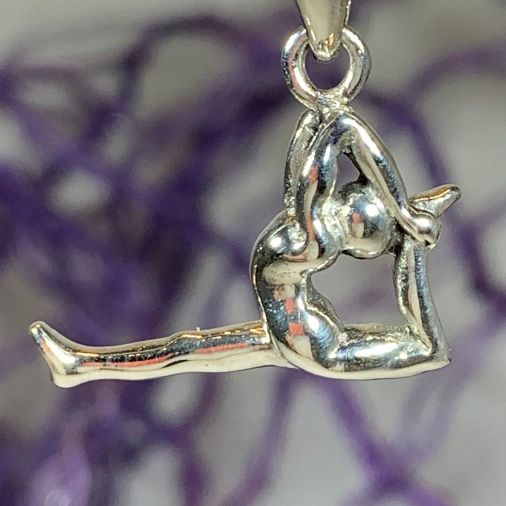 Yoga Pose Silver Necklace