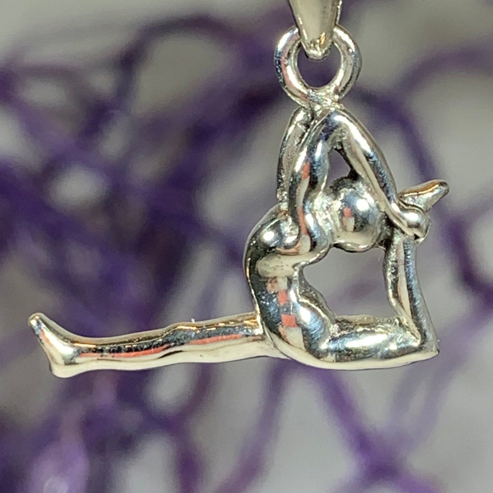 Yoga Pose Silver Necklace