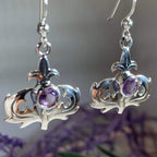 Amethyst Thistle Earrings
