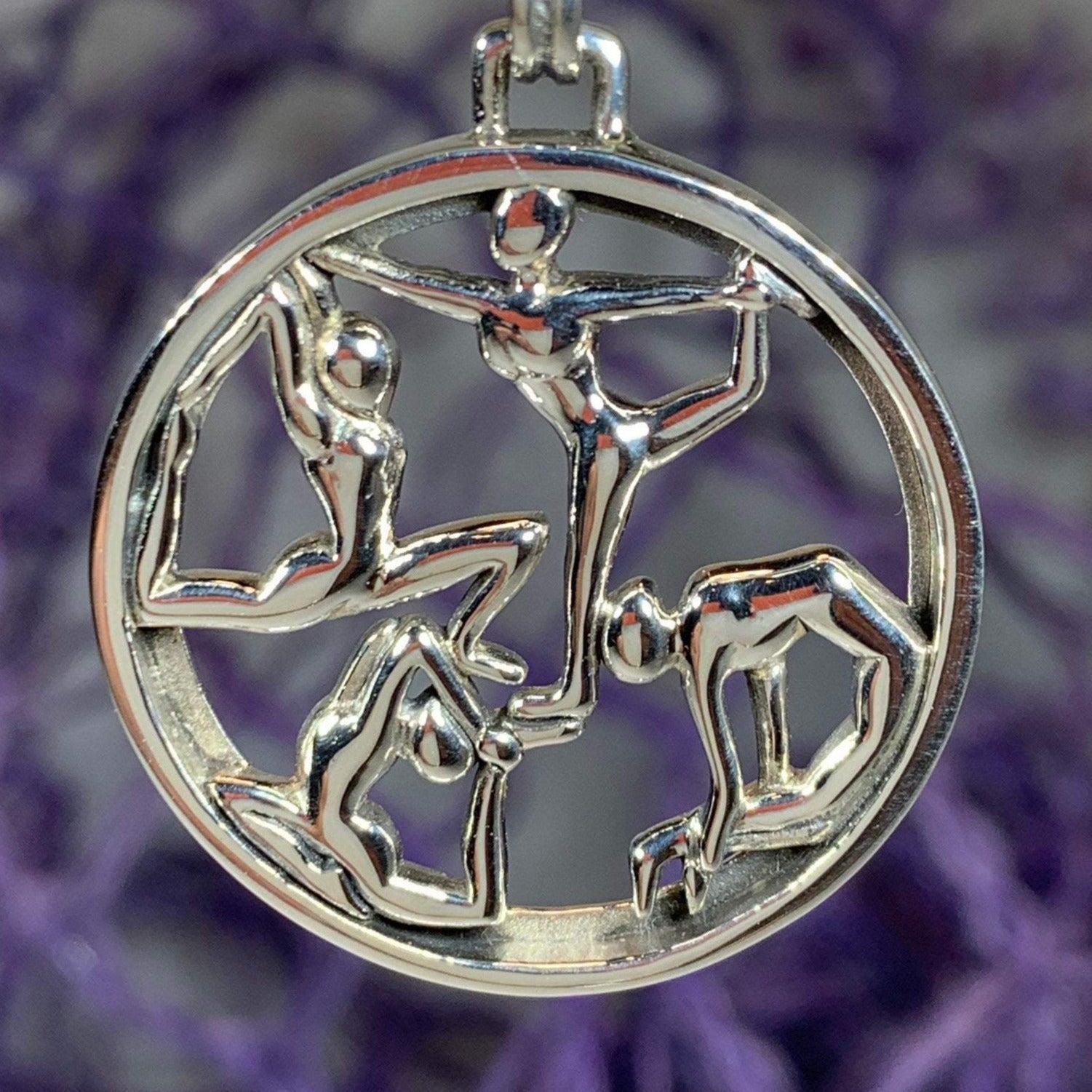 Round Yoga Pose Necklace