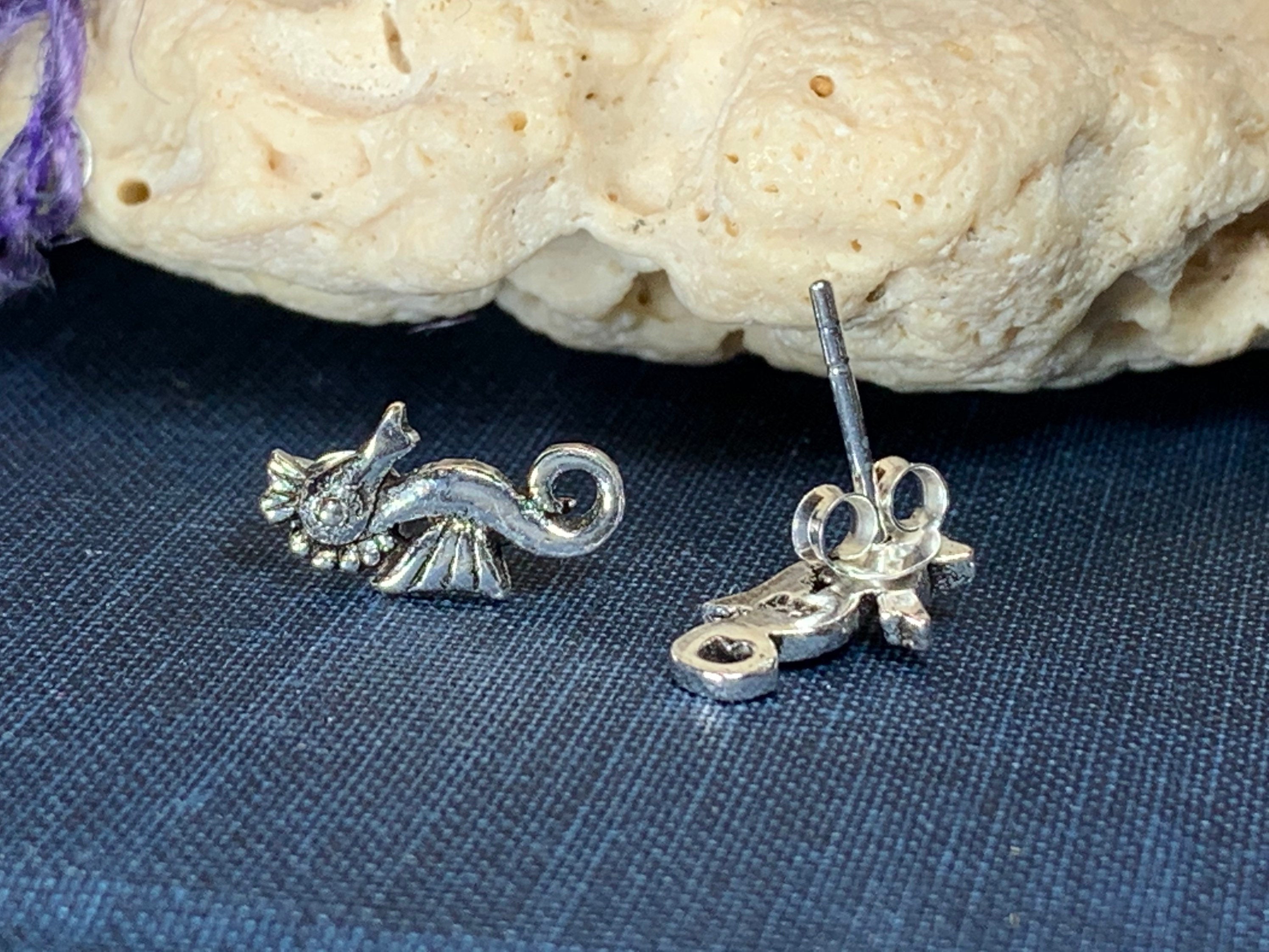 Happy Seahorse Post Earrings