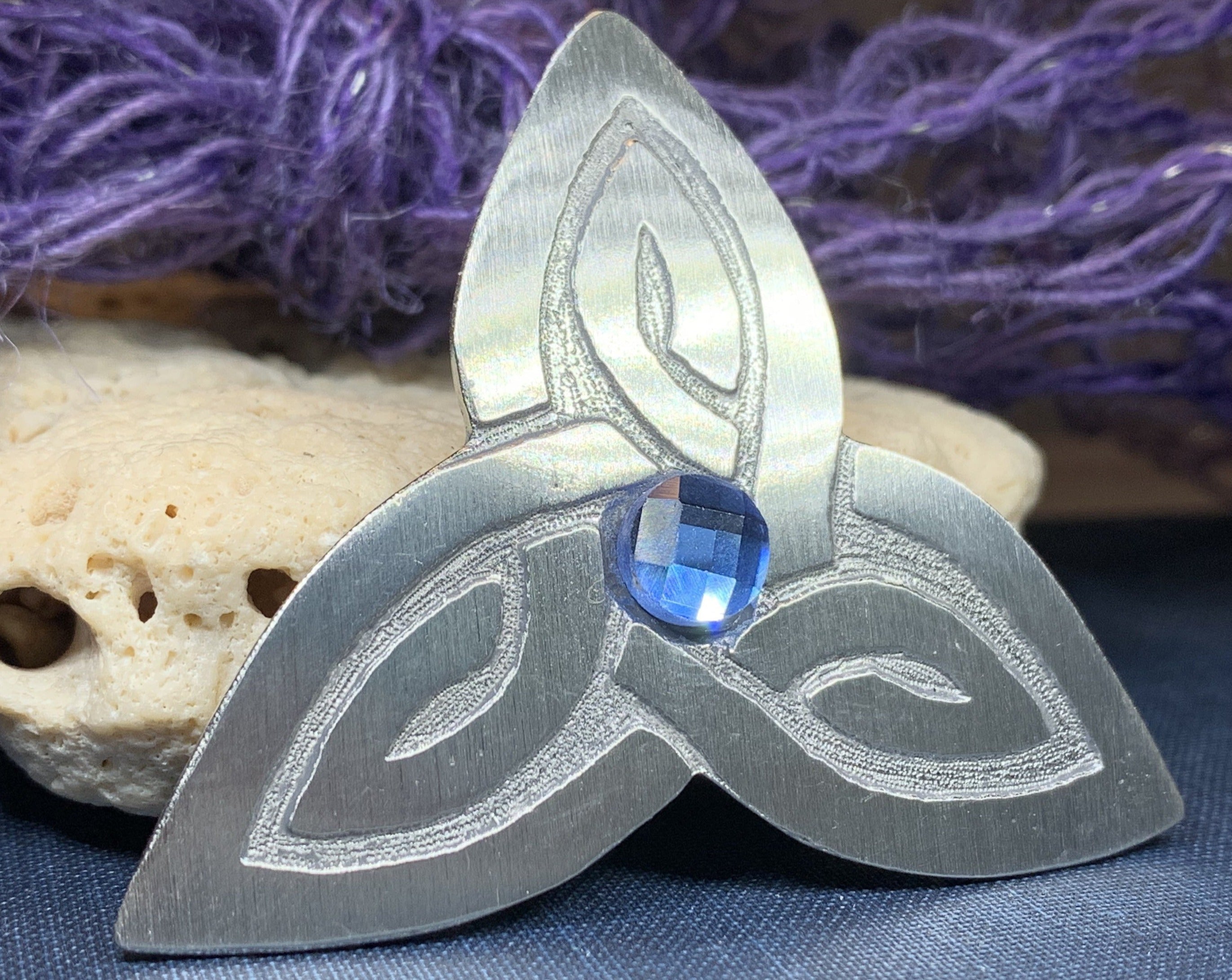 Trinity Knot Crystal Brooch