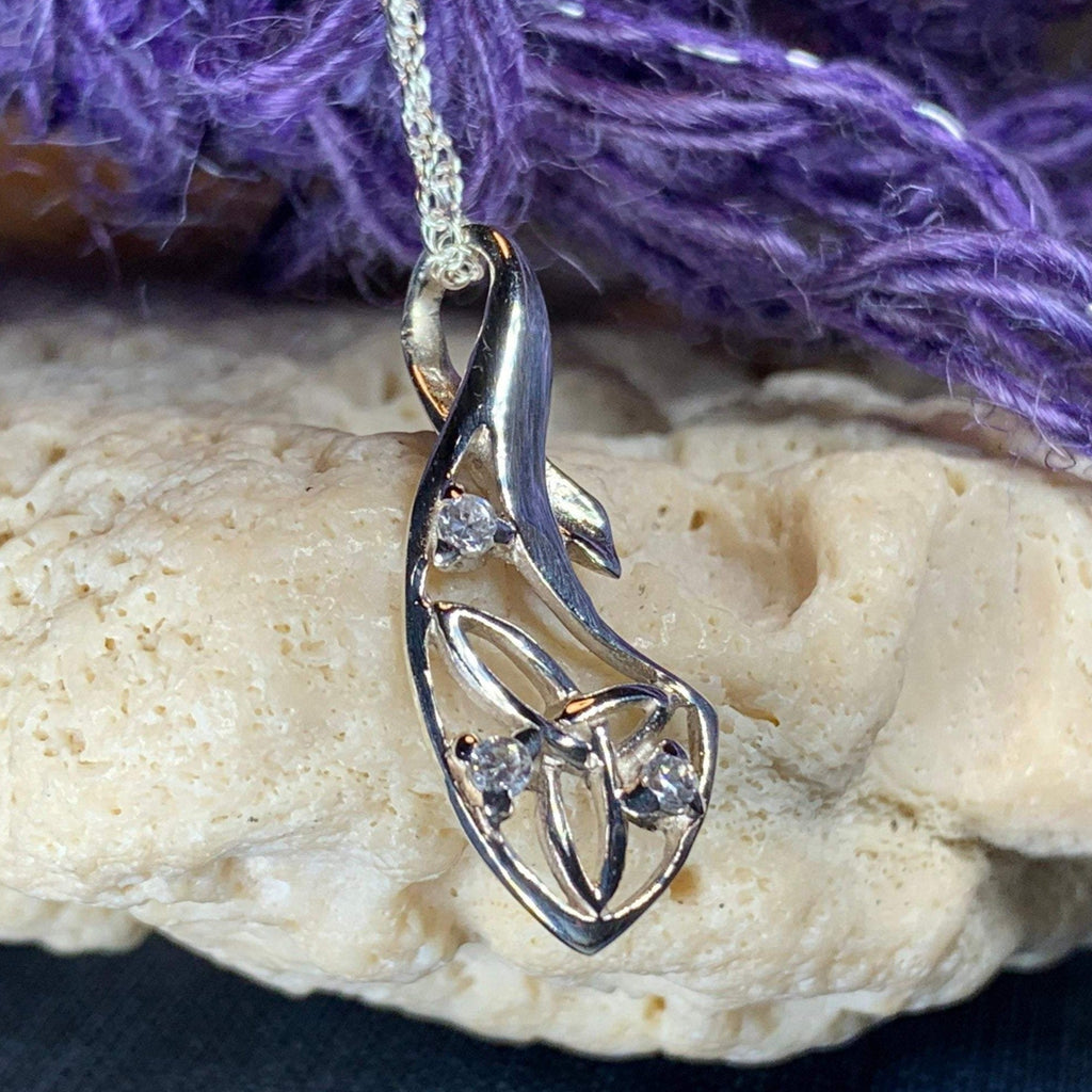 Zirconia Trinity Knot Necklace
