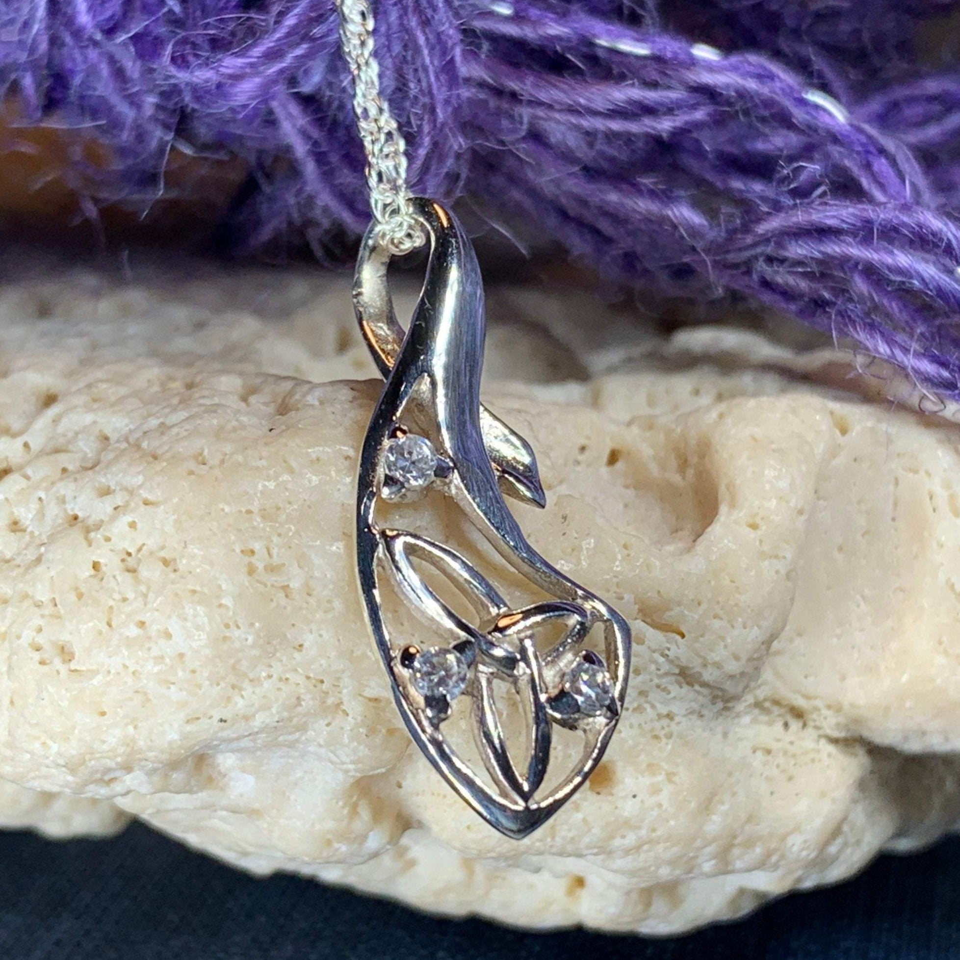 Zirconia Trinity Knot Necklace