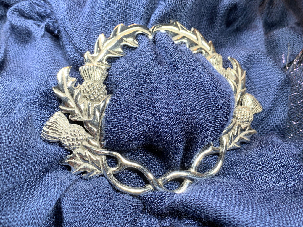 Scottish Thistle Pewter Scarf Ring
