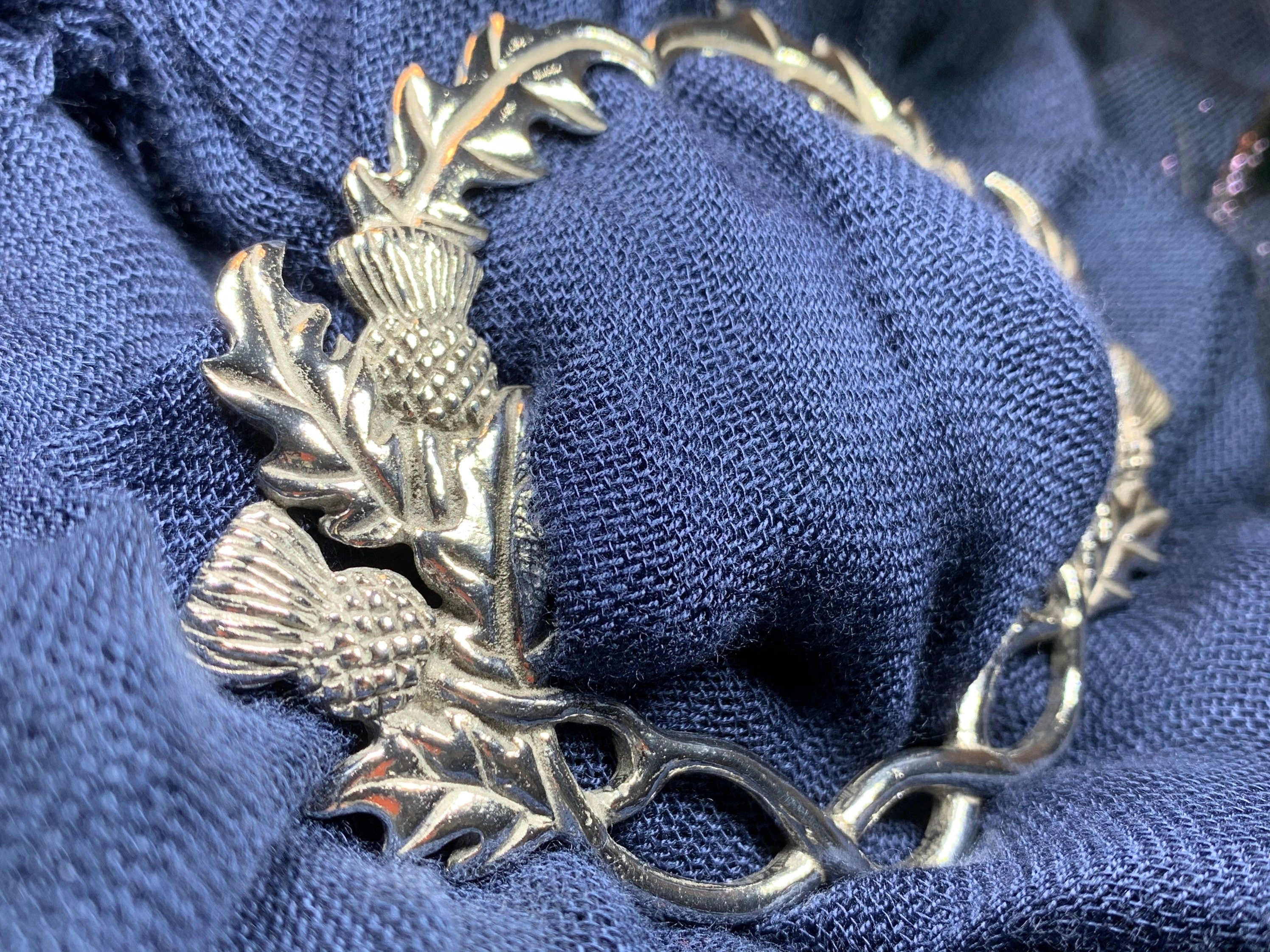 Scottish Thistle Pewter Scarf Ring