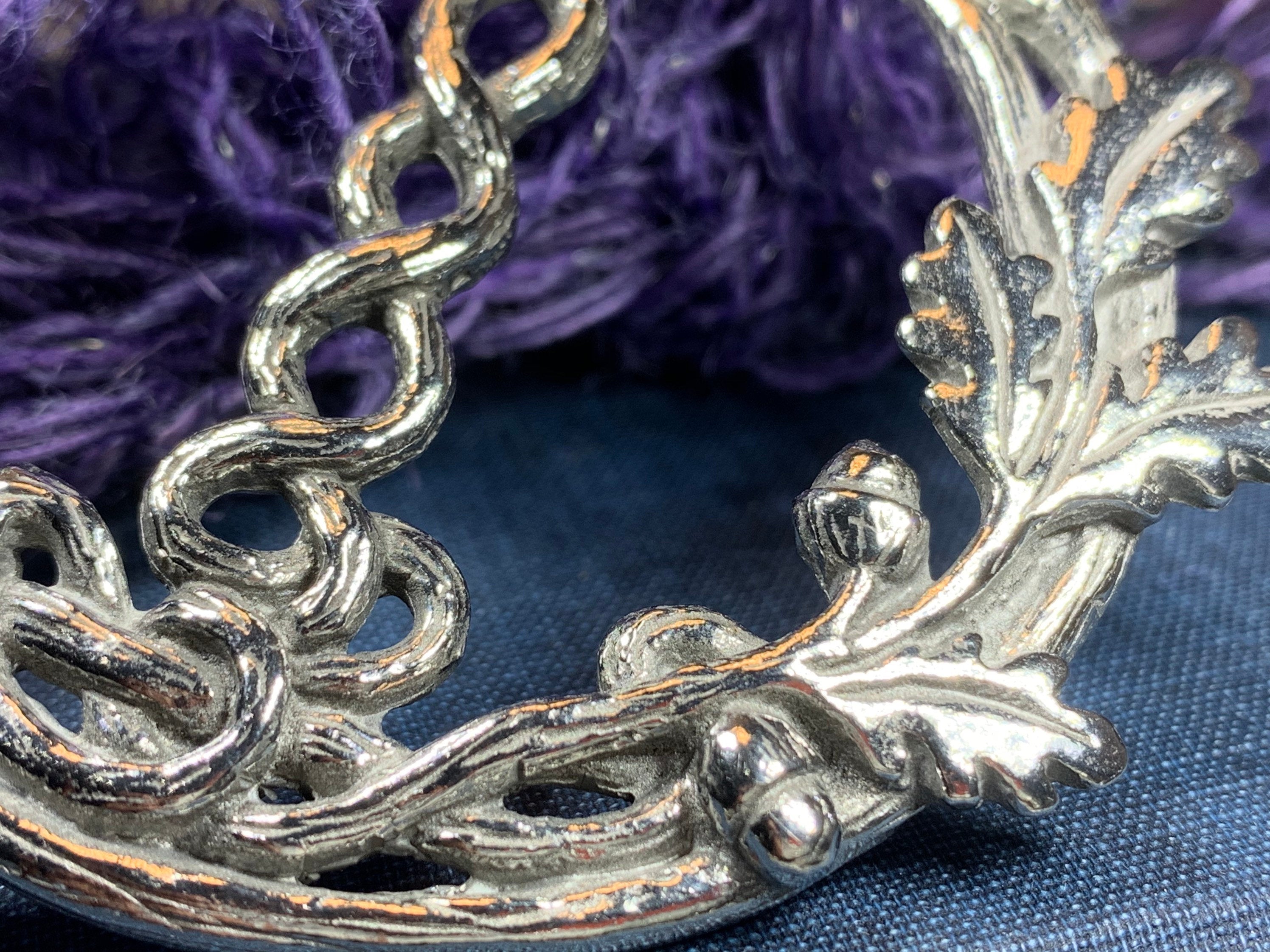 Pewter Oak Leaf & Acorn Scarf Ring