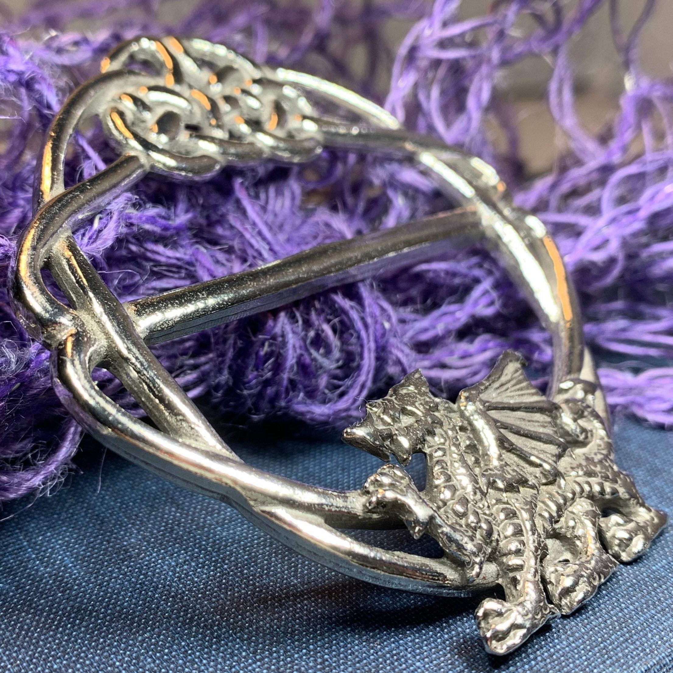 Pewter Welsh Dragon Scarf Ring