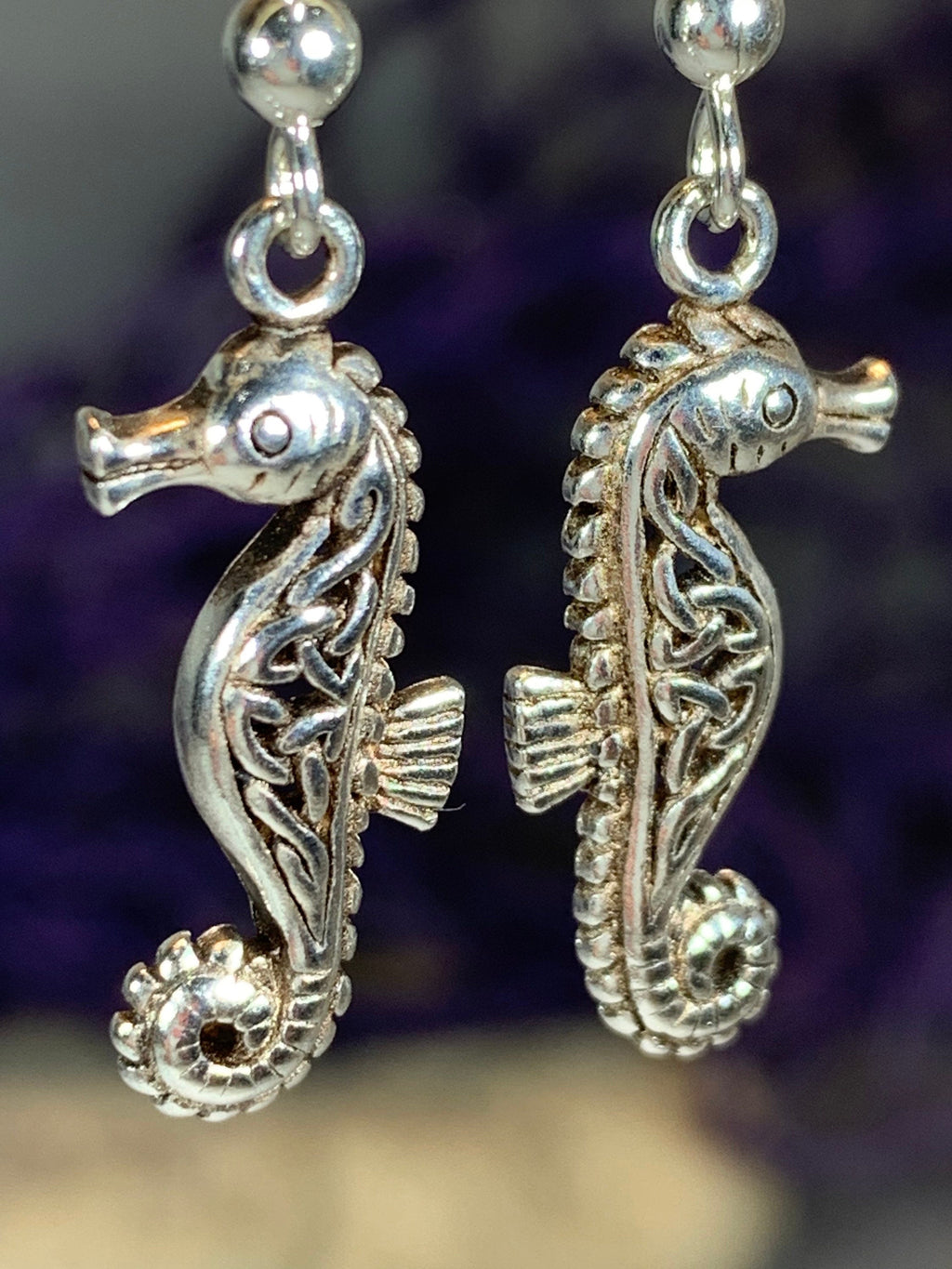 Seadrifter Celtic Seahorse Earrings