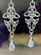 Artisan Long Trinity Knot Earrings