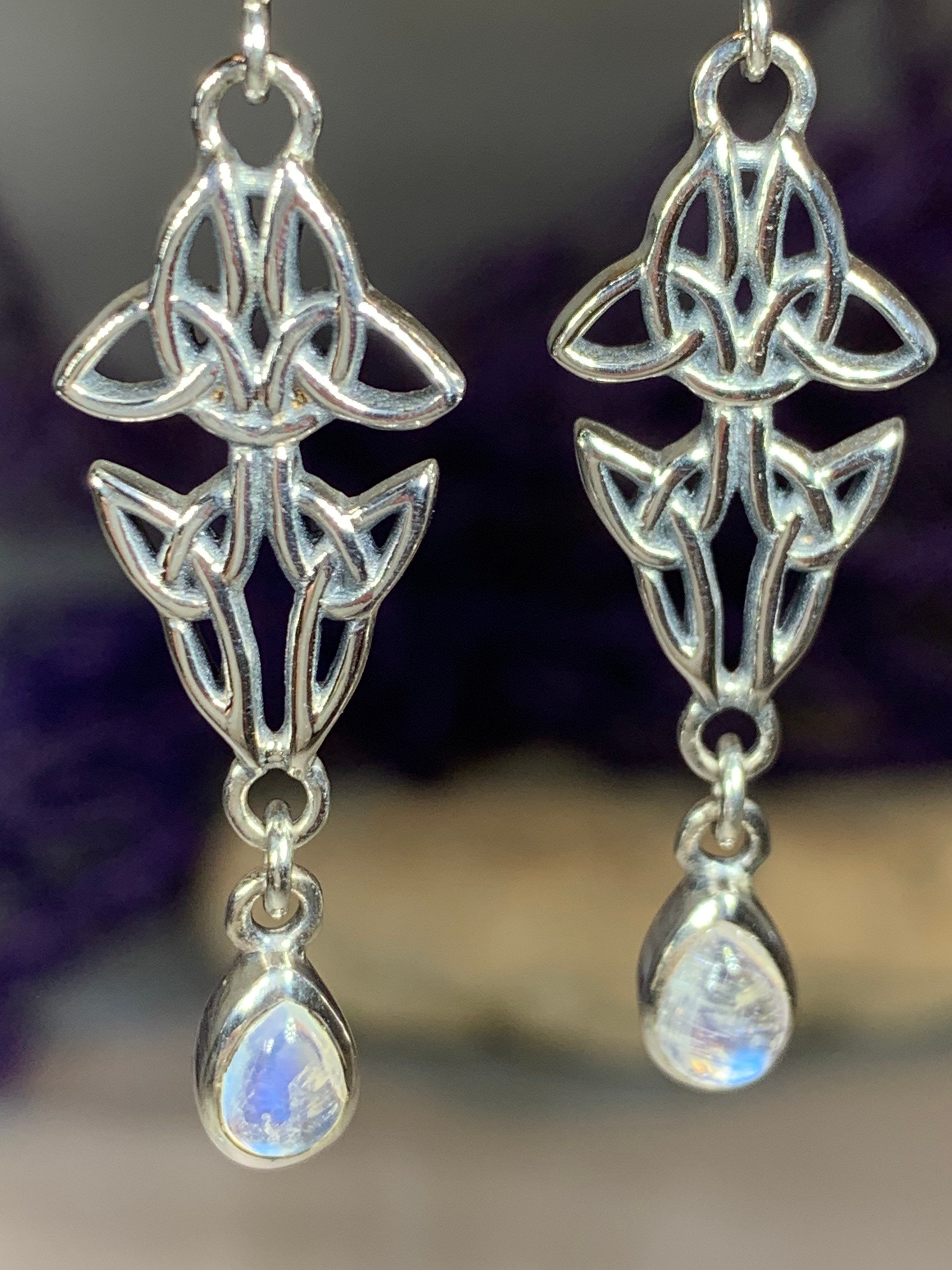 Artisan Long Trinity Knot Earrings