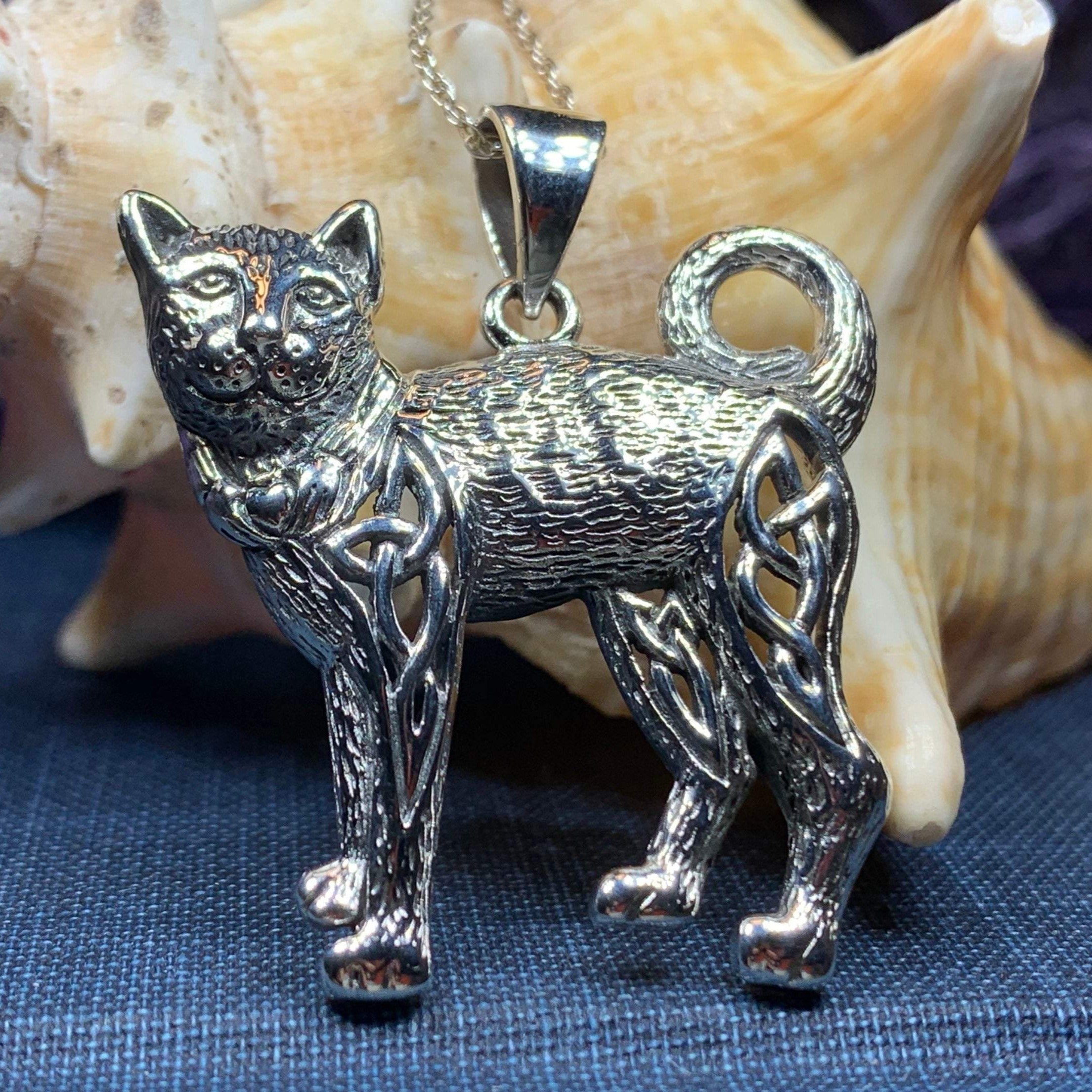 Tabitha Celtic Knot Cat Necklace