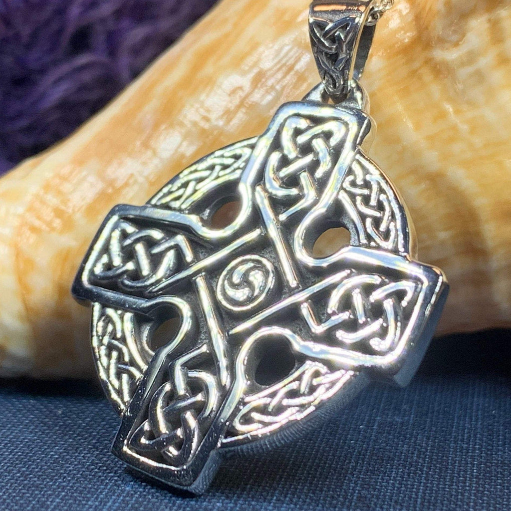 Lyre Celtic Cross Necklace