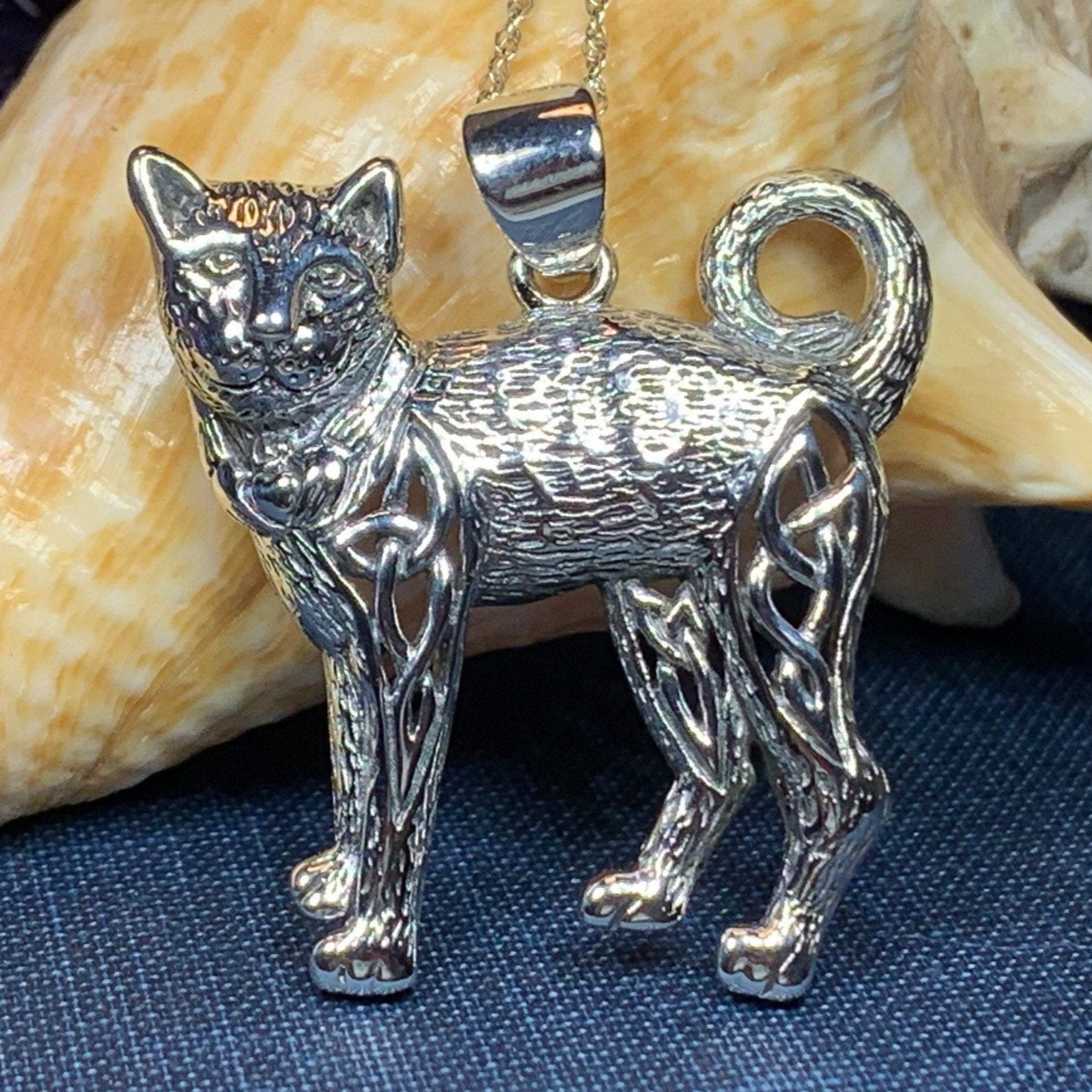 Tabitha Celtic Knot Cat Necklace