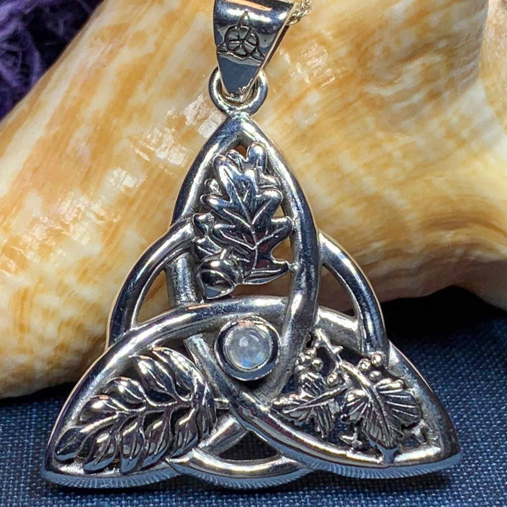 Oak Ash Thorn Trinity Knot Necklace