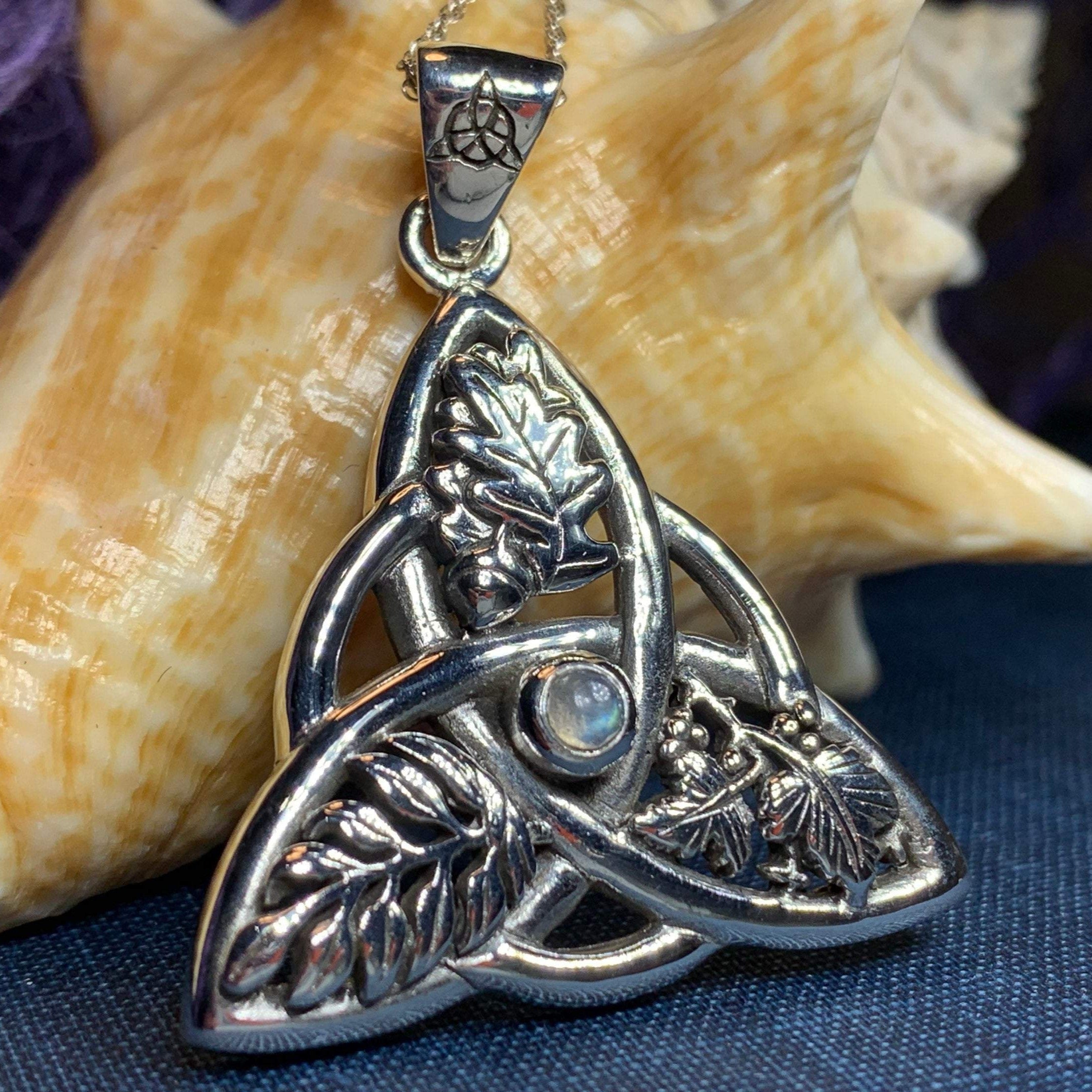 Oak Ash Thorn Trinity Knot Necklace